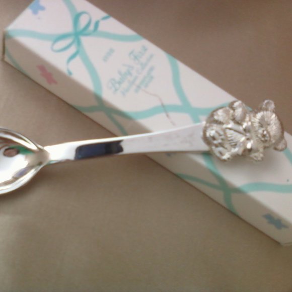 silver plated sippy cup and spoon - Picture 3 of 3